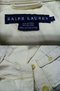 【RALPHLAUREN】★ラルフローレン 生成り 3Bデニムジャケット 2サイズ【中古】K130624013HO-H1