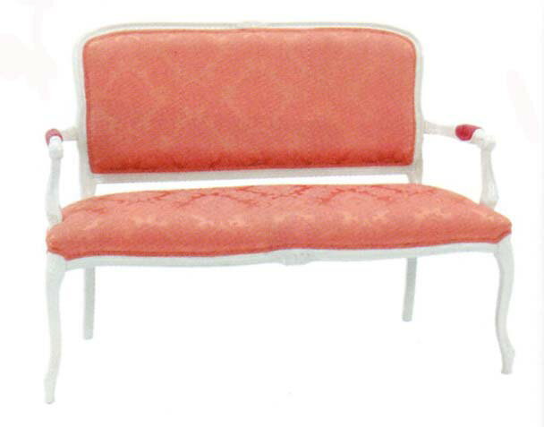 ロココ調ネコ脚クラシック家具 イタリア製 ATTICA アンティーク風　サロンチェア/ラブチェア【送料無料】【輸入家具】