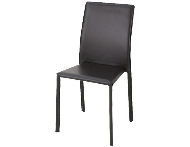 ダイニングチェア 　ブライト　スタッキングチェア　単品販売ミッドセンチュリースタイル ブラックPVC　TDC-9769【送料無料】