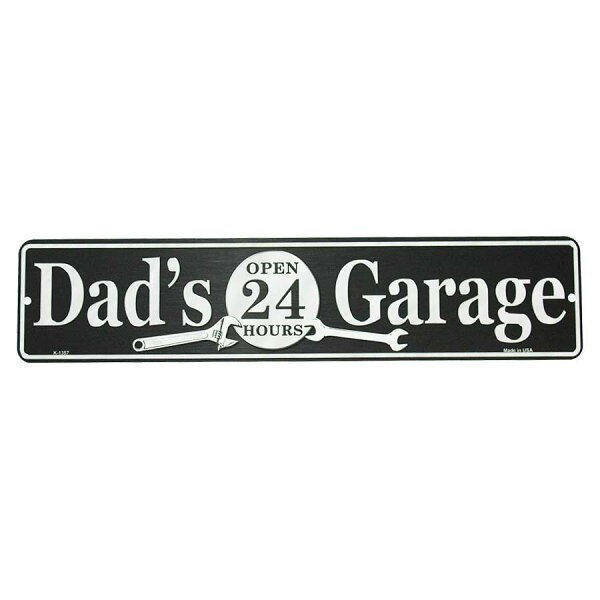 パパのガレージDad'sGarageミニストリートサインアメリカンブリキ看板アメリカブリキ看板アメリカン雑貨アメリカ雑貨サインプ