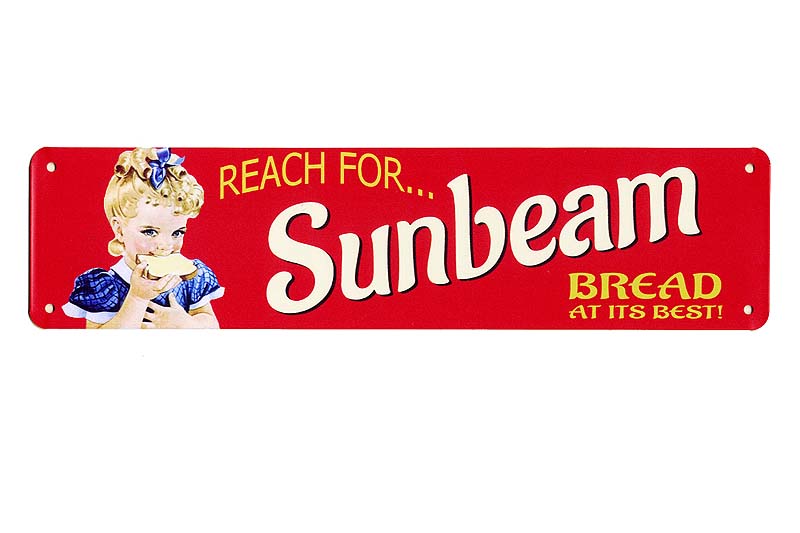 サンビーム リトルミス Sunbeam アメリカのパンのブランド 横長型 アメリカンブリキ看板 ストリートサイン ブリキ看板 アメリカン雑貨 アメリカ雑貨 サインプレート サインボード メタルプレート ガレージ ポスター 店舗 看板 カフェ インテリア