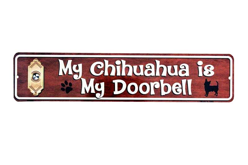 チワワ 雑貨 My Chihuahua is My Doorbell ミニストリートサイン アメリカンブリキ看板 アメリカ ブリキ看板 アメリカン雑貨 アメリカ雑貨 サインプレート サインボード ティンサイン メタルプレート ペット 看板 ガーデニング インテリア 動物 犬