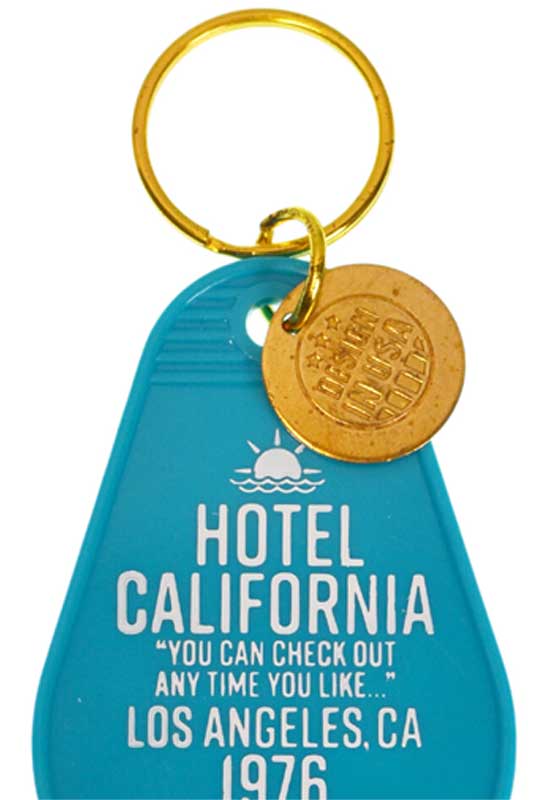 ホテル カリフォルニア キーホルダー ライトブルー プラスチック製 HOTLE CALIFORNIA ロサンゼルス アメリカ 西海岸 かっこいい おしゃれ 雑貨 アメリカン雑貨 おしゃれ アメリカン モーテル キーホルダー 2