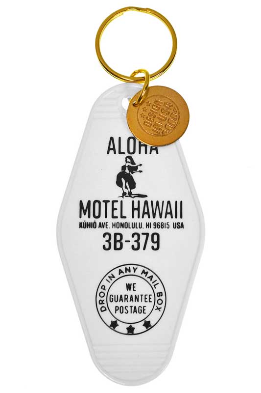 楽天アメリカン雑貨 ベリーベリーモーテル ハワイ キーホルダー ホワイト プラスチック製 フラガール柄 MOTLE HAWAII ホノルル アメリカ ハワイ ハワイアン かっこいい おしゃれ 雑貨 アメリカン雑貨 おしゃれ アメリカン ホテル キーホルダー★再入荷しました！！