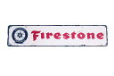 Firestone ファイアストン タイヤ柄 レトロ調 横長型 約45センチ アメリカンブリキ看板 ストリートサイン ブリキ看板 アメリカン雑貨 アメリカ雑貨 タイヤメーカー ファイヤーストーン サインプレート メタルプレート ガレージ 店舗 インテリア★再入荷しました！！