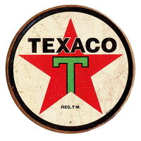 テキサコ スターマーク レトロシリーズ ラウンド 円形 TEXACO アメリカンブリキ看板 アメリカ ブリキ看板 アメリカン雑貨 アメリカ雑貨 サインプレート メタルプレート ガレージ ポスター 看板 おしゃれ カフェ バー 店舗 インテリア