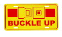 シートベルトをお締め下さい BUCKLE UP ライセンスプレート アメリカン雑貨 アメリカ 雑貨 サインプレート サインボード メタルプレート おしゃれ カフェ バー 店舗 ガレージ インテリア ブリキ 看板