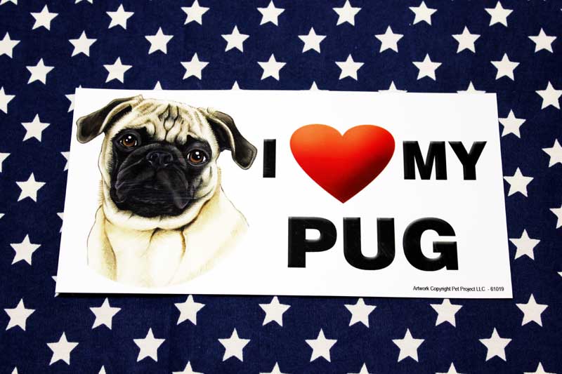 パグ 雑貨 マグネット ラバー製 I LOVE MY PUG パグ グッズ アメリカ製 アメリカ直輸入品 ペット 犬 雑貨