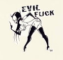 デビルウーマン EVIL FUCK ステッカー ビニール素材 ダイカット型 耐水加工 UV加工 アメリカ製 アメリカ直輸入品 アメリカ 雑貨 アメリカン雑貨 ポップ かっこいい バイク 車 メット ロック ガレージ 雑貨 防水 屋外可能