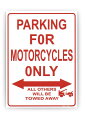 I[goCpԏ PARKING FOR MOTORCYCLES ONLY XebJ[ OΉ h ϐ rj[f oCN V[ X K[W K[fjO CeA AJ