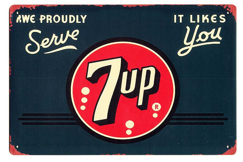 7UP Serve You ロゴ レトロ調 ミニサイズ ボト