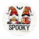 【送料無料】ハロウィン 飾り SPOOKY Seazon ラウンド 円形 アメリカンブリキ看板 アメリカン雑貨 アメリカ 雑貨 ノーム GNOME 妖精 サインプレート サインボード メタルプレート インテリア おしゃれ カフェ バー 店舗 ブリキ 飾り ガーデニング 看板(3)