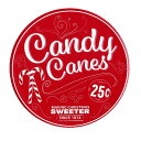 キャンディーケイン CANDY CANES お菓子屋さん系 ラウンド 円形 アメリカンブリキ看板 アメリカ ブリキ看板 アメリカン雑貨 アメリカ雑貨 サインプレート ガレージ ポスター 看板 おしゃれ カフェ バー 店舗 インテリア アメリカ製(3)