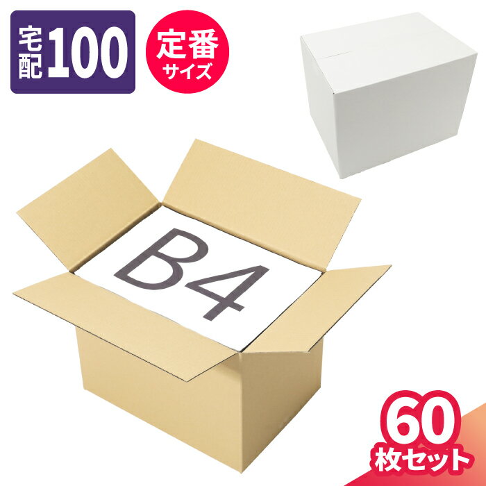 ダンボール 100サイズ 60枚 B4 (377×267×284) 段ボール 100 ダンボール箱 段ボール箱 B4サイズ 宅配100 箱 梱包用 梱包資材 梱包材 梱包 宅配箱 ヤマト 宅急便 ヤマト運輸 ゆうパック 佐川 宅配 引っ越し 引越し ボックス 書類整理 荷造り (0593/5628)のサムネイル