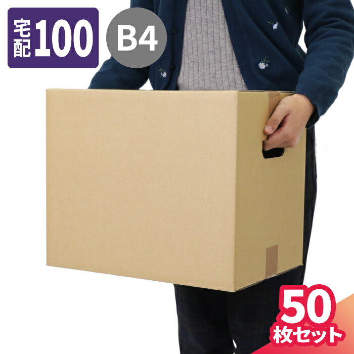 【送料無料】ダンボール 100サイズ B4 50枚 (380×270×