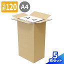 ダンボール 120サイズ 5枚 (320×230×600) A4 段ボール 120サイズ ダンボール箱 120 段ボール箱 縦長 梱包資材 梱包 箱 A4サイズ 宅配 引っ越し 引っ越し用 引越し ヤマト運輸 ボックス 収納 衣類 整理整頓 書類 保管 荷造り 大型 大きい (0658)