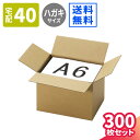 A6 ダンボール 40サイズ 300枚 (158×115×112) 小型ダンボール ハガキサイズ 段ボール 60サイズ ダンボール箱 段ボール箱 梱包用 梱包資材 梱包材 梱包 宅配60サイズ 箱 宅配箱 宅配 ヤマト運輸 ボックス 小さい メルカリ 発送 収納 ワンタッチ (5443)