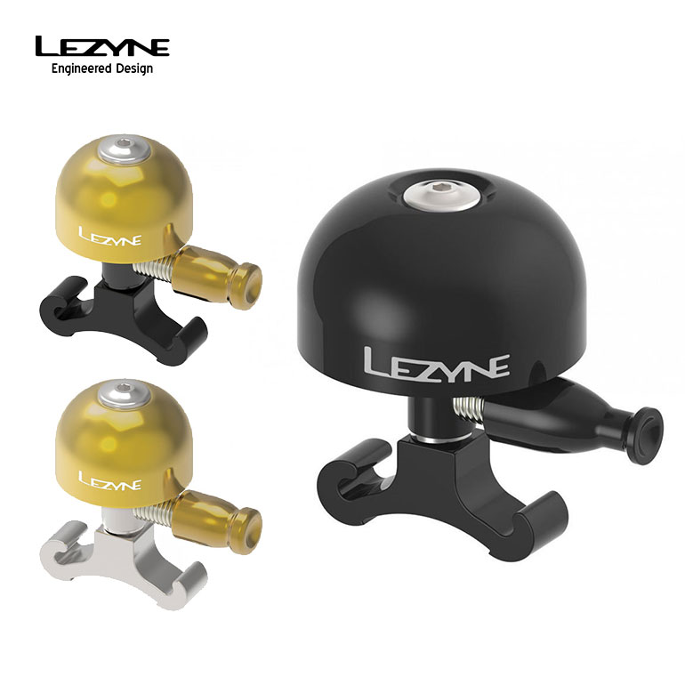 LEZYNE レザイン 自転車 アクセサリー ベル CLASSIC BRASS BELL シンプル Oリングマウント 真鍮製 サイクルベル コンパクト アルミ製ベース 真鍮製ドーム Sサイズ Mサイズ ブラス ブラック シルバー