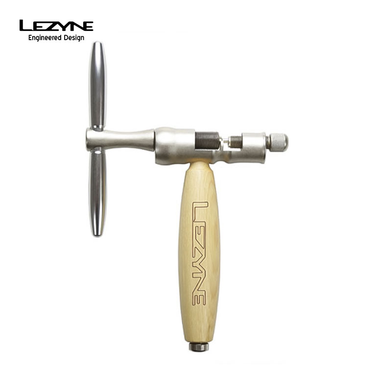 【SS期間中エントリーで店内全品P10倍】LEZYNE レザイン 自転車 メンテナンス チェーンカッター CLASSIC CHAIN DRIVE 工具 修理 チェーンツール チェーン交換 スチールボディ 木製ハンドル シングルスピード シマノ11スピード対応 クローム 交換用ピン収納