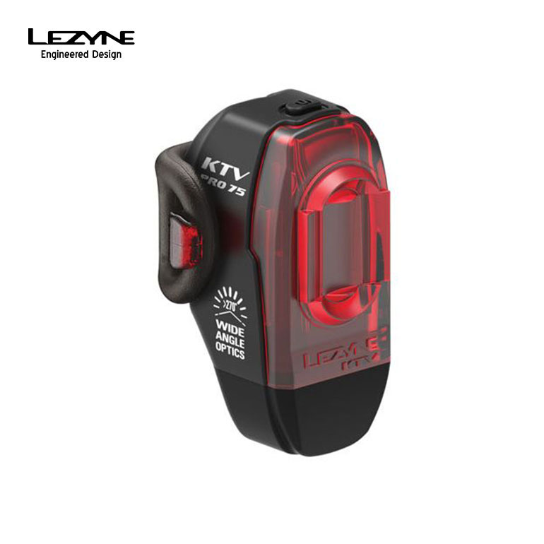 LEZYNE レザイン 自転車 LED テールライト KTV PRO DRIVE REAR 縦型 コンパクト バッテリー 最大75ルーメン 軽量 重量45g 広角レンズ デイタイムフラッシュ ストラップ式 エアロシートポスト対応 ブラック