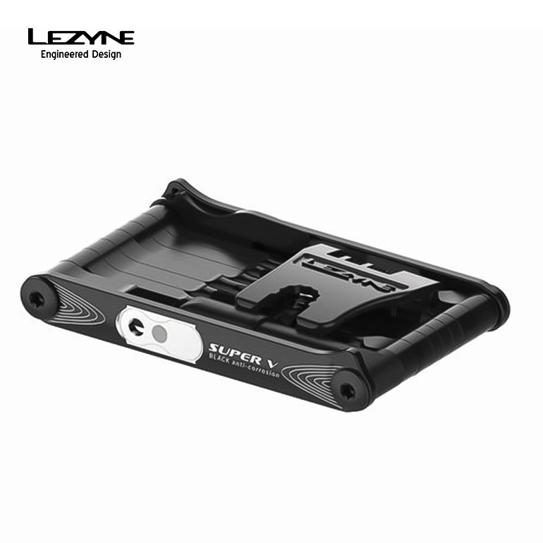 LEZYNE レザイン 自転車 メンテナンス マルチツール SUPER V 23 薄型 軽量 コンパクト 防錆ロングビット 六角レンチ チューブレスタイヤ修理ツールトルクスドライバー チェーンカッター スポークレンチ ボトルオープナー