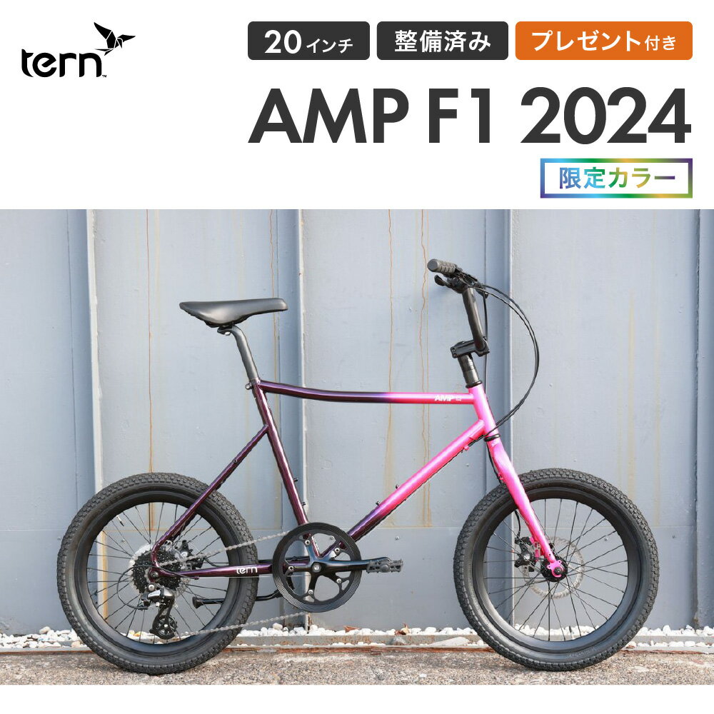 楽天ベストスポーツ【セール】【限定カラー】Tern ターン 自転車 ミニベロ AMP F1 アンプ F1 2024年モデル 20インチ 406ホイール 8段変速 クロモリフレーム 小径車 軽量 ロジバイク シティサイクル 店頭受取対応商品 整備点検付き 防犯登録可