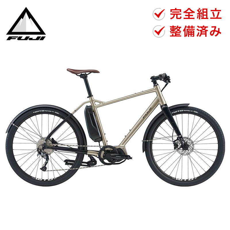 【店頭受取のみ】【10%OFF】FUJI フジ 電動自転車 E-BIKE クロスバイク イーバイク FARPOINT ファーポイント 2021年モデル 650B 9段変速 サイズ M L 電動アシスト自転車 防犯登録可 通勤 通学 整備済み