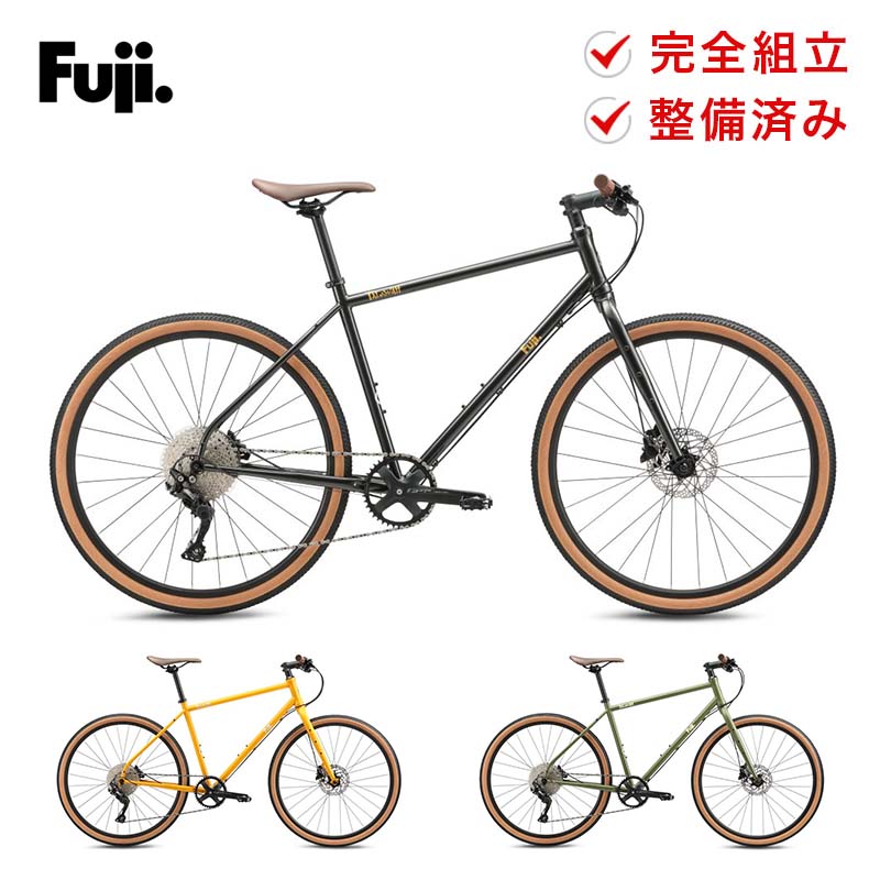 Fuji フジ 自転車 バイク クロスバイク TALAWAH タラワ― 2024年モデル スポーツ自転車 10段変速 サイズ 15 17 19 21 650B 27.5インチ 防犯登録可 通勤 通学 整備済み クロモリフレーム プレゼント付 大型車体配送