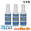 ハンドジェル 日本製 携帯用 エタノール 75 60ml 3本セット アルコール スプレー ハンズガード 手指 洗浄 ゼル アウトドア ハンドゼル ハンド ジェル ハンドゲル 持ち運び ポケットサイズ