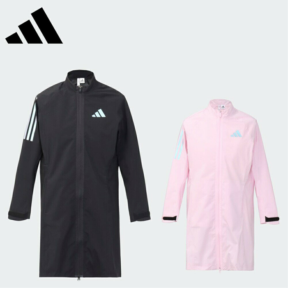 【P3倍】【セール】adidas アディダス レディース ゴルフウェア レインウェア RAIN. RDY レインワンピース BXE40 23FW 秋冬レギュラーフィット フルジップ モックネック