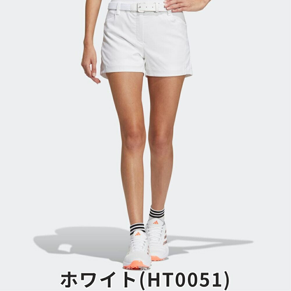 【30%OFF セール】adidas アディダス レディース ゴルフウェア パンツ HEAT. RDY ストレッチショートパンツ EAU26 23SS 春夏 レギュラーフィット ベルト通し HEAT RDY 前後にポケット