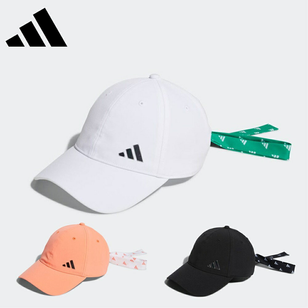 アディダス 【SS期間中エントリーで店内全品P10倍】【セール】adidas アディダス レディース ゴルフ 帽子 キャップ モノグラム リボンキャップ MGR66 23SS 春夏 フリーサイズ つばカーブ バックストラップ 6パネル構造 吸湿性 スウェットバンド付 ポリウレタン