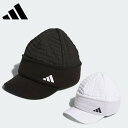 アディダス 【セール】adidas アディダス メンズ ゴルフ 帽子 キャップ COLD. RDY 中わた入り ウォームキャップ MKO79 23FW 秋冬 保温性 つばカーブ キルトクラウン ジャカード織り アクリル ブラック ホワイト