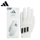 【セール 20%OFF】 adidas アディダス メンズ ゴルフ グローブ パームラップ グローブ 左手用 KVH43 25SS 春夏 新開発グローブ 一体感 フィット感 小指裾部ホールド フェースコントロール グリップ力 お洒落デザイン 合成皮革 ホワイト