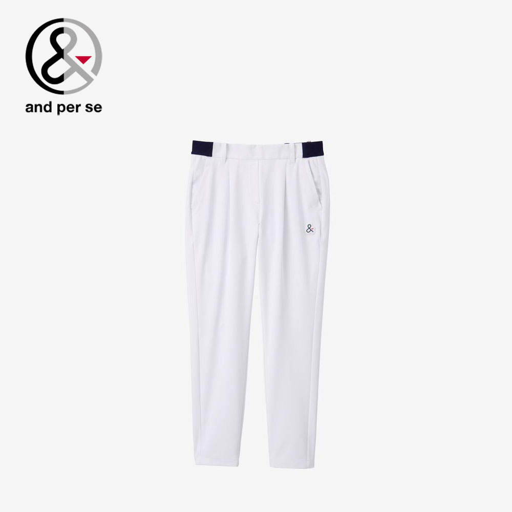 30%OFF セール and per se アンパスィ レディース ゴルフウェア パンツ 透け防止 マルチストレッチ ロングパンツ AFS5003E2 24SS 春夏 遮熱性 紫外線遮蔽性 Dカン 着脱容易 ホワイト