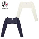 【セール 20%OFF】 and per se アンパスィ レディース ゴルフウェア 紫外線対策 ボレロインナー AFS8925 25SS 春夏 ボレロ型アームカバー 日除け UV プロテクト UPF50+ ロゴプリント お洒落デザイン ポリエステル ポリウレタン ホワイト ネイビー