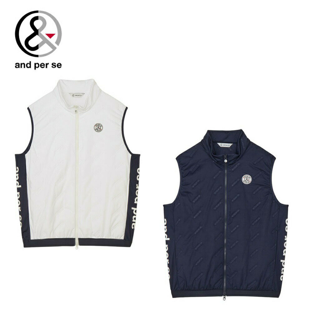 【セール 10%OFF】and per se アンパスィ メンズ ゴルフウェア ベスト エアジャスター中わたベスト AMF..