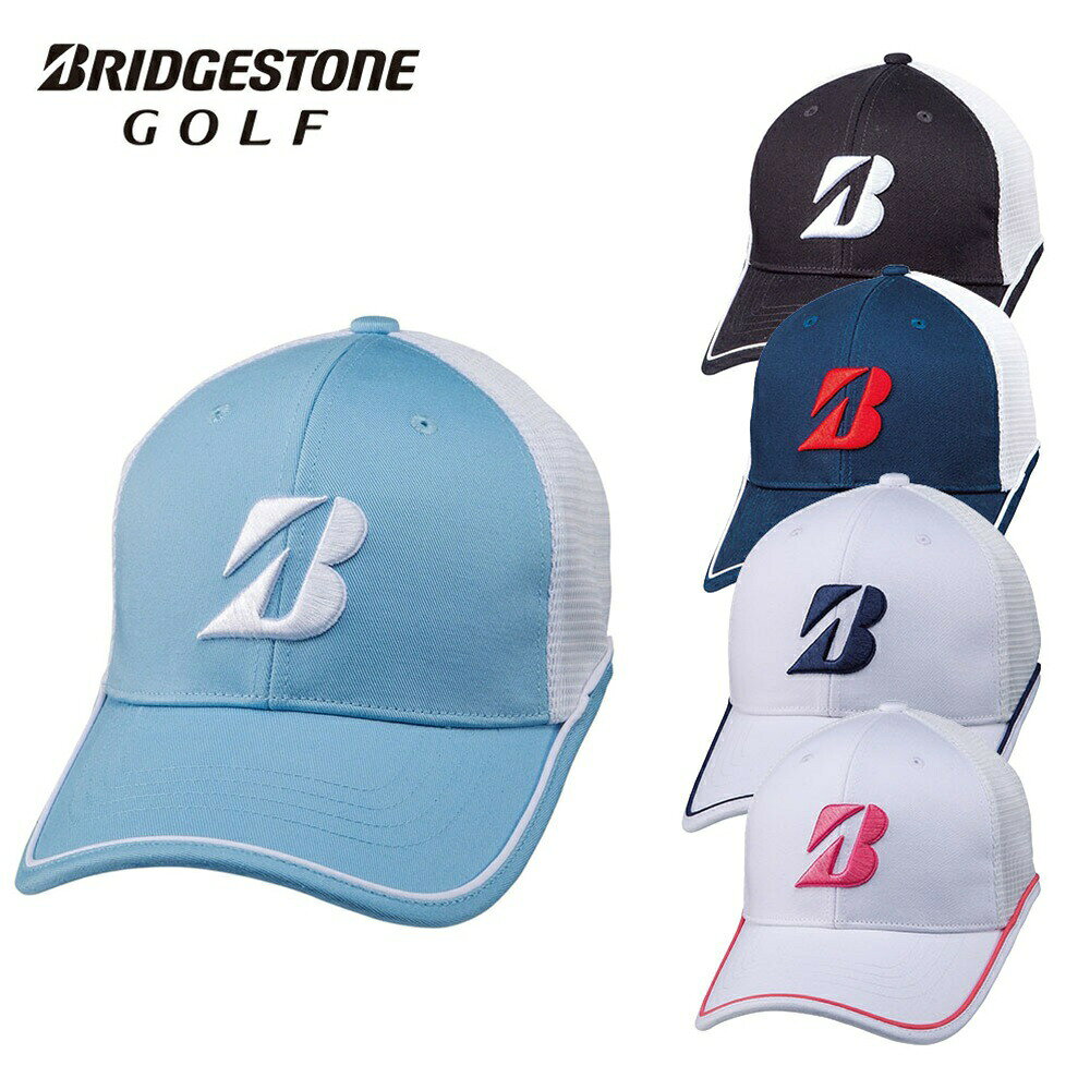 BRIDGESTONE ブリヂストン レディース ゴルフ 帽子 バイザー レディスプロモデルハーフメッシュキャップ CPG353 26SS 面ファスナー サイズ調整 快適性 フリーサイズ 汎用性 季節感 綿 ポリエステル