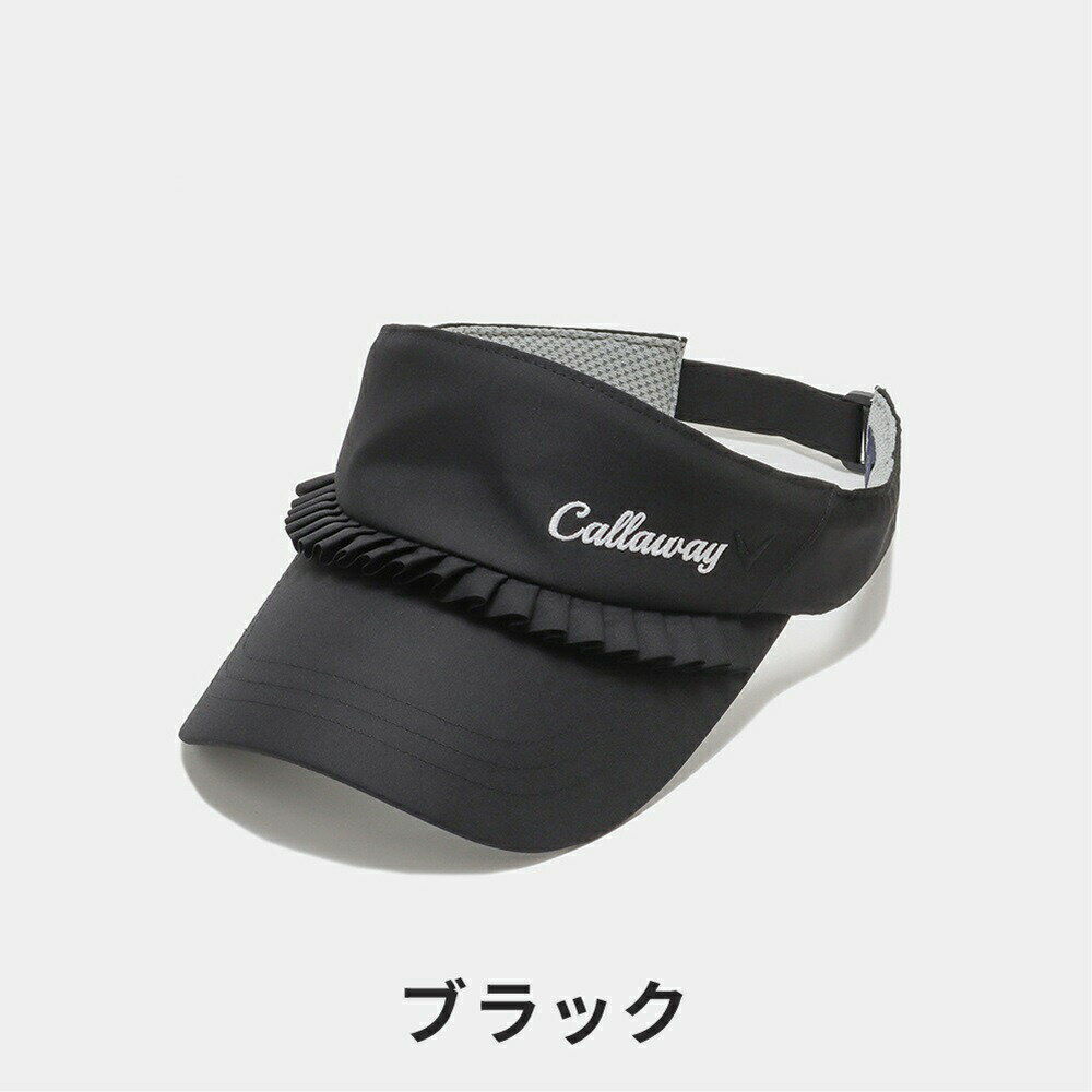 20%OFF セール Callaway キャロウェイ レディース ゴルフ 帽子 バイザー 上品 おすすめ デザインプリーツ C22191218 22SS 春夏 吸汗速乾 ポリエステル