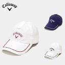 【セール】Callaway キャロウェイ レディース ゴルフ 帽子 キャップ 定番 レインキャップ C23988200 23SS 春夏 防水性 透湿性 防風性 ストレッチ性 ロゴプリン サイズ調節可能 ナイロン ネイビー レッド ホワイト