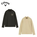 【セール】Callaway キャロウェイ レディース ゴルフウェア シャツ 裏起毛ラメスムース長袖モックネックシャツ C23233205 23FW 秋冬 吸湿発...