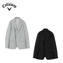 Callaway キャロウェイ メンズ ゴルフウェア ジャケット 8WAYストレッチ素材 シアサッカージャケット C24115102 24SS 春夏 シボ感 お洒落デザイン ポリエステル ネイビー ブラック