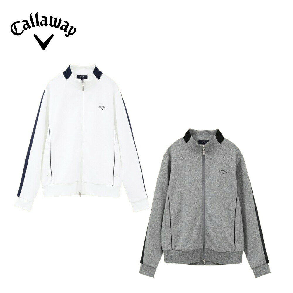 Callaway キャロウェイ レディース ゴルフウェア ブルゾン ダンボールスウェットブルゾン C24117201 24SS 春夏 ストレッチ感 ロゴアートワーク レトロスポーツスタイル ポリエステル ポリウレ…