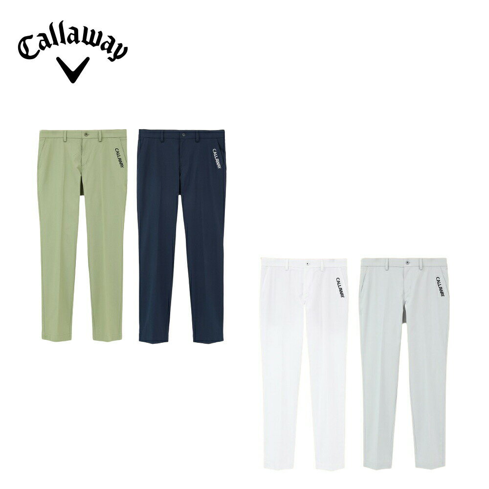 Callaway キャロウェイ メンズ ゴルフウェア パンツ 河本プロ着用 8WAYストレッチ ダイヤリップパンツ C24126100 24SS 春夏 透け防止 ウエストストレッチ UPF50 ストレスフリー ポリエステル カーキ ネイビー ホワイト グレー