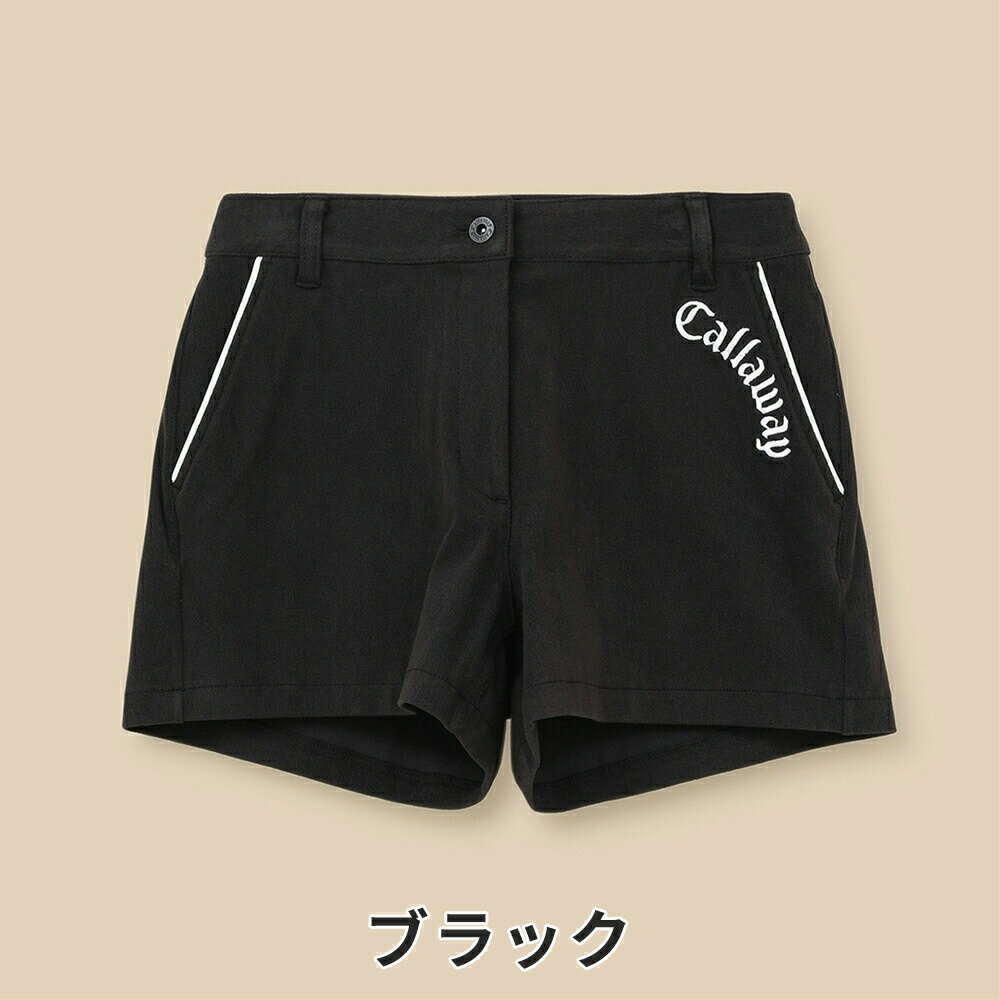 【セール】Callaway キャロウェイ レディース ゴルフウェア パンツ 河本プロ着用 裏クール 8WAYストレッチ ショートパンツ C24127201 24SS 春夏 冷感素材 フロントポケット ロゴ刺繍