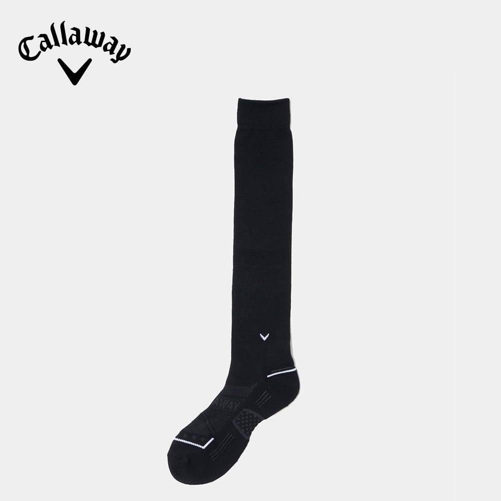 Callaway キャロウェイ メンズ ゴルフ ソックス メッシュハイソックス C24193112 24SS 春夏 CALLAWAYロゴ 通気性 吸水速乾性 抗菌防臭 メッシュ 足底パイル 足底サポート 消臭 フィット感 ポリエステル 綿 ネイビー