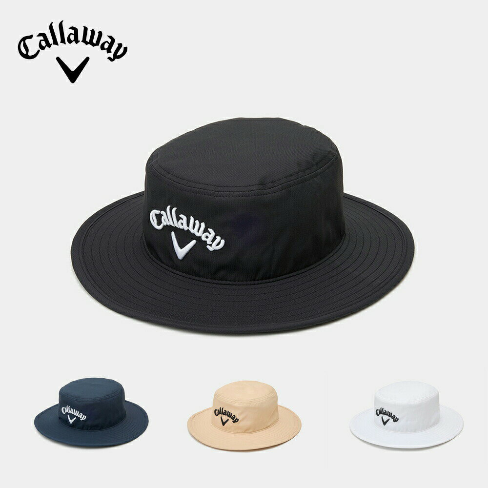 キャロウェイ 【P10倍】Callaway キャロウェイ メンズ ゴルフ 帽子 ハット BASIC UV HAT 24 JM MENS C24990110 24SS 春夏 UPF30 機能スベリ 吸汗速乾 日除け 熱中症対策 サイズ調整ゴム付き ポリエステル ブラック ネイビー ベージュ ホワイト