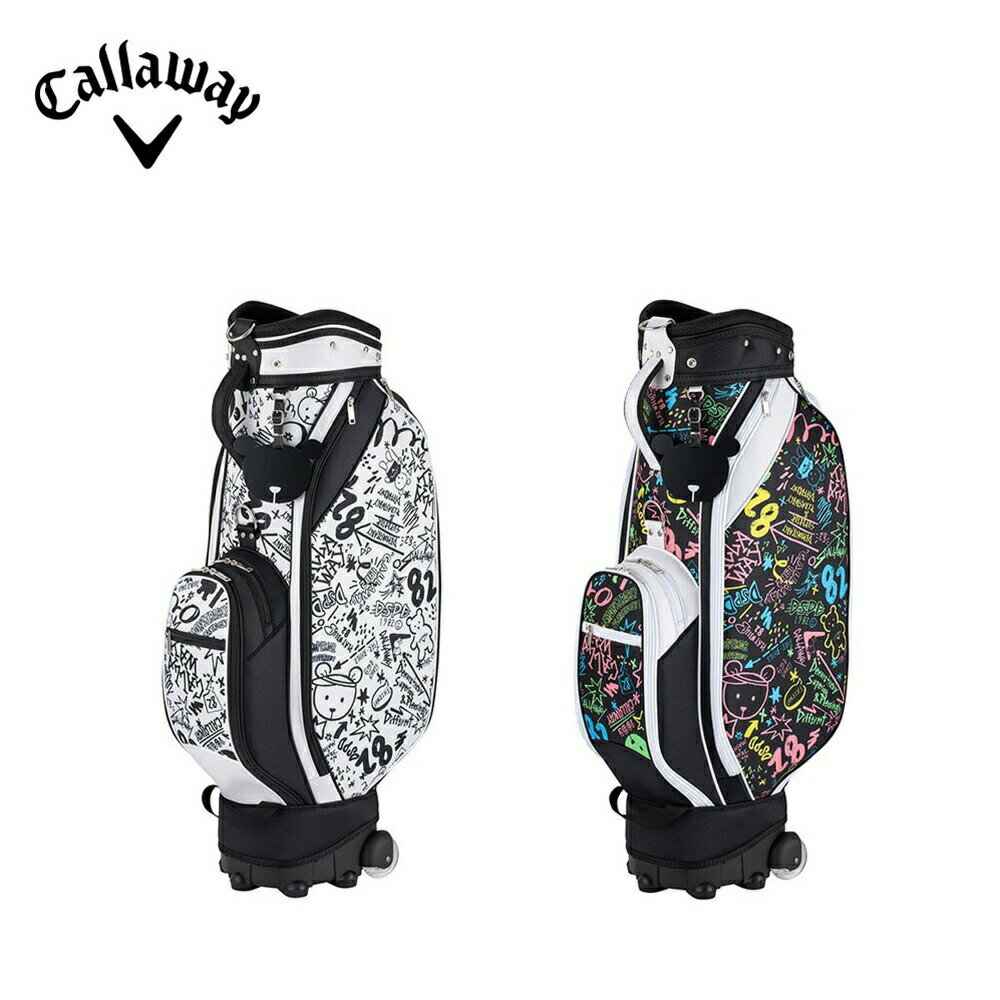 キャロウェイ 【SS期間中エントリーで店内全品P10倍】【セール】Callaway キャロウェイ レディース ゴルフ キャディバッグ カート ベア 5124331 24SS 春夏 キャスター付き 口枠5分割 ネームプレート有り セパレート 3分割 9型 46インチ対応 ポリエステル ホワイト ブラック