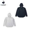 【土日もあす楽】le coq sportif GOLF ルコック ゴルフウェア メンズ フーディーシャツ 吸汗速乾 ストレッチ UV CUT UPF50+ フード シンプル デザイン 薄手 おすすめ シンプル 春ゴルフ QGMVJB02 23SS 春夏 送料無料 代引き手数料無料 その1