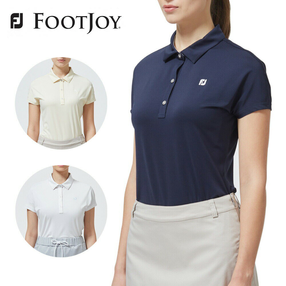 50%OFF セール FOOTJOY フットジョイ レディース ゴルフウェア シャツ 吸汗速乾 ストレッチ おすすめ フレンチスリーブ FJW-S22-S09 22SS 春夏 ECO 送料無料